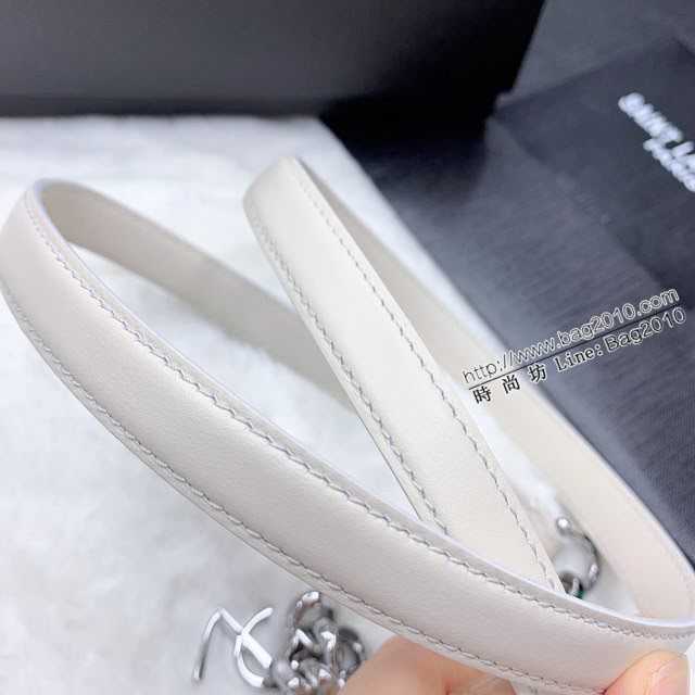 Saint Laurent女士皮帶 聖羅蘭YSL鏈條五金小牛皮腰帶  jjp2147